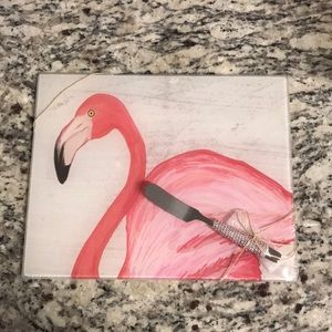 Glass Cheese Board with Spreader